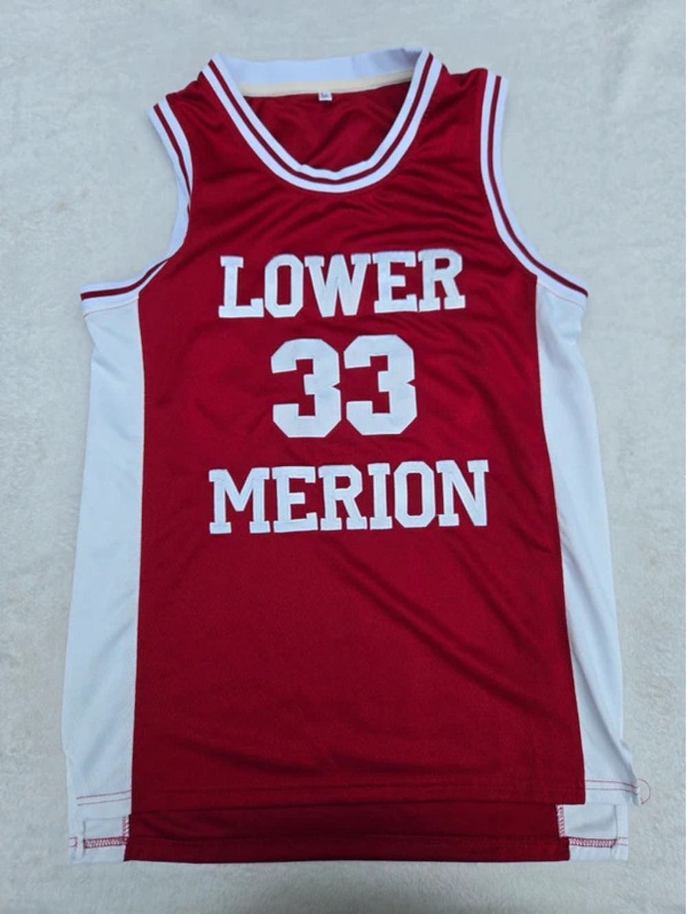 Kobe Bryant Lower Merion #33 Basketball Jersey Red/White Size M